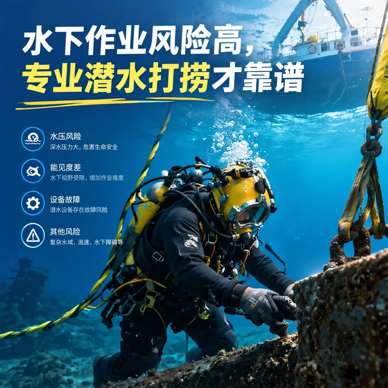 水下作业风险高,泸州专业潜水打捞才靠谱